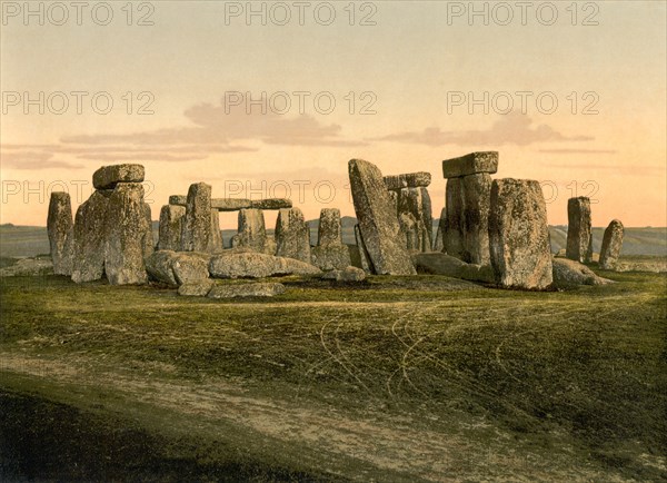Stonehenge, near Salisbury, England, Photochrome Print, Detroit Publishing Company, 1900