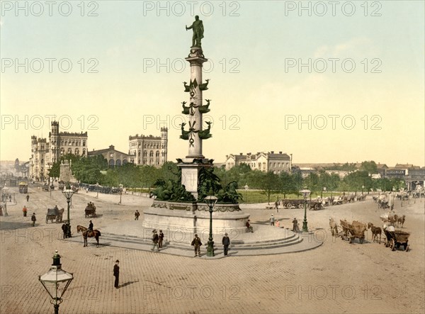 The Praterstern, Vienna, Austro-Hungary, Photochrome Print, Detroit Publishing Company, 1900