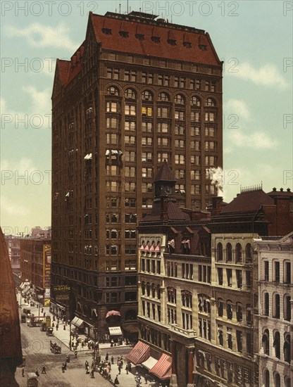 Masonic Temple, Chicago, Illinois, USA, Photochrome Print, Detroit Publishing Company, 1901