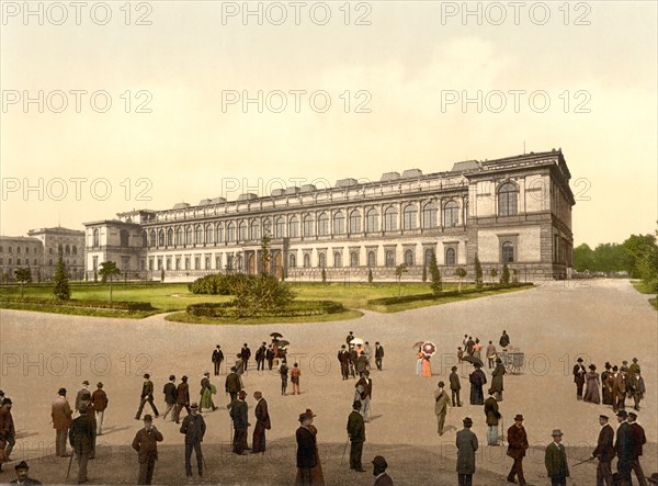 Alte Pinakothek, Munich, Bavaria, Germany, Photochrome Print, Detroit Publishing Company, 1900
