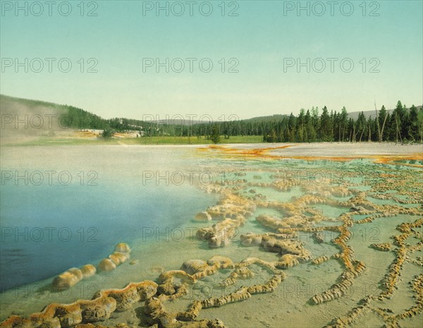 Sapphire Pool, Yellowstone National Park, Wyoming, USA, Photochrome Print, Detroit Publishing Company, 1902