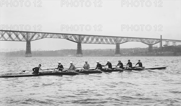 Cornell University Crew, Poughkeepsie Regatta, Poughkeepsie, New York, USA, Bain News Service, 1912