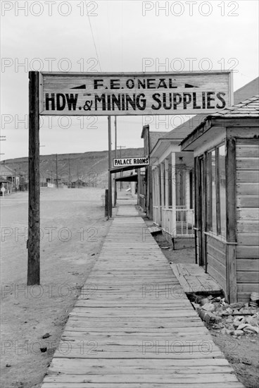 Board Sidewalk, Goldfield, Nevada, USA, Arthur Rothstein for Farm Security Administration (FSA), March 1940