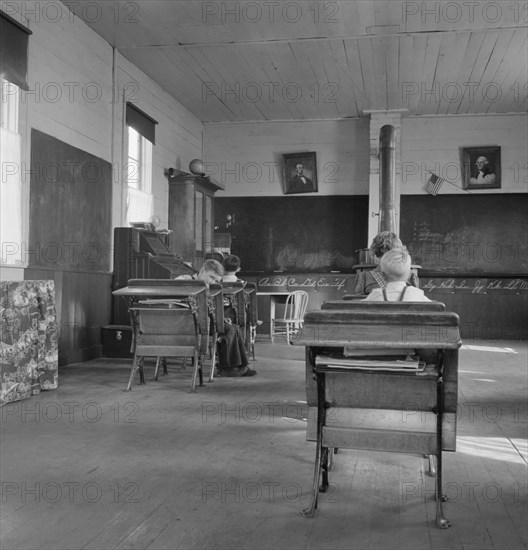 Four of Seven Students who Attend County School, Baker County, Oregon, USA, Dorothea Lange for Farm Security Administration, October 1939