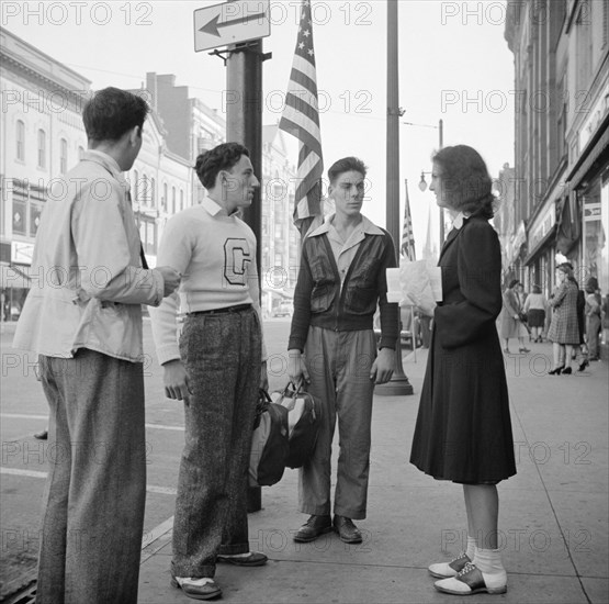 Students after School, Amsterdam, New York, USA, John Collier for Office of War Information, October 1941