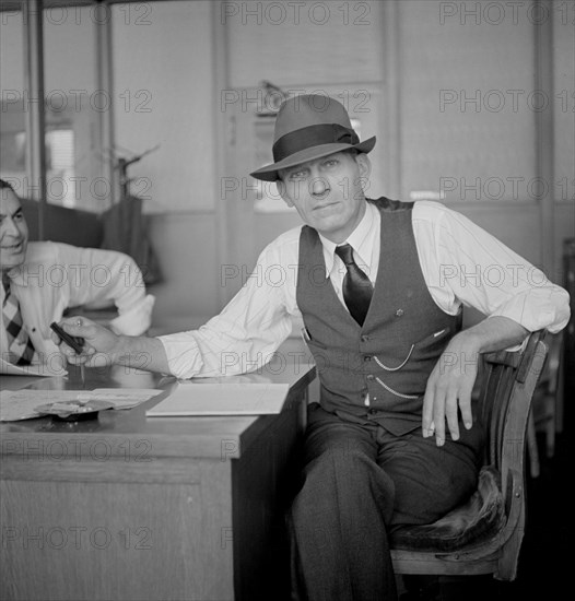 Veteran War Worker at Chrysler Corporation Dodge Army Truck Plant, Detroit, Michigan, USA, Arthur S. Siegel for Office of War Information, August 1942