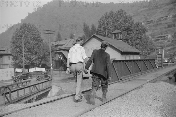 Two Coal Miners on way Home from Work, Omar, West Virginia, USA, Marion Post Wolcott for Farm Security Administration, September 1938