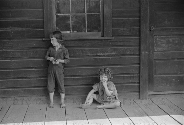 Coal Miner's Children on Porch, Jere, West Virginia, USA, Marion Post Wolcott for Farm Security Administration, September 1938