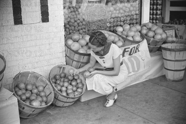 Woman Shopping at Grocery Store, Lakeland, Florida, USA, Marion Post Wolcott for Farm Security Administration, March 1939