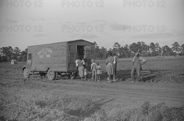 Rolling Store Selling Goods in Rural Community, near Montezuma, Georgia, USA, Marion Post Wolcott for Farm Security Administration, May 1939