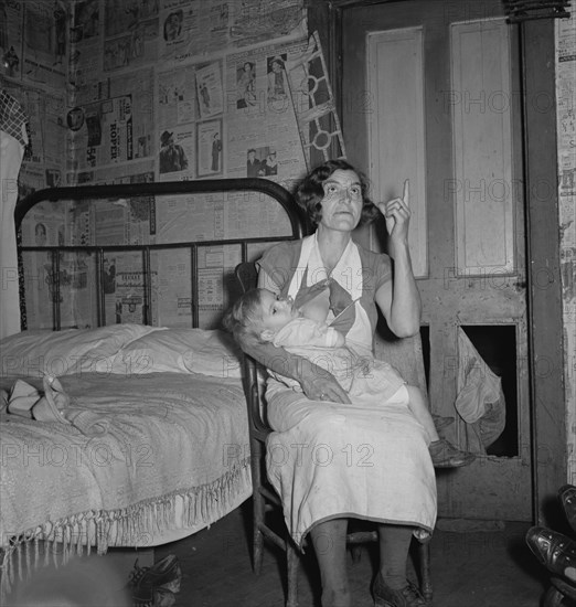 Coal Miner's Wife and Infant Child, Portrait, Pursglove, West Virginia, USA, Marion Post Wolcott for Farm Security Administration, September 1938