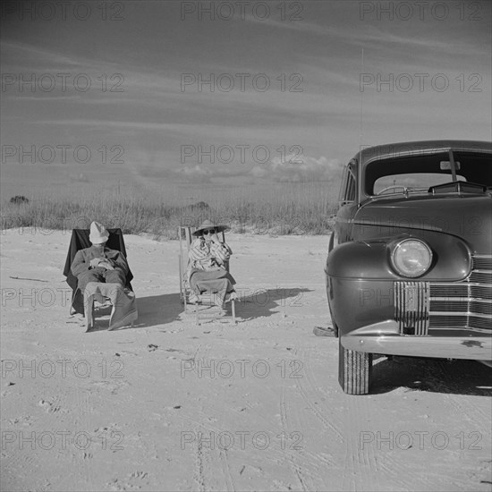 Couple Enjoying Sun and Beach, Sarasota, Florida, USA, Marion Post Wolcott for Farm Security Administration, January 1941