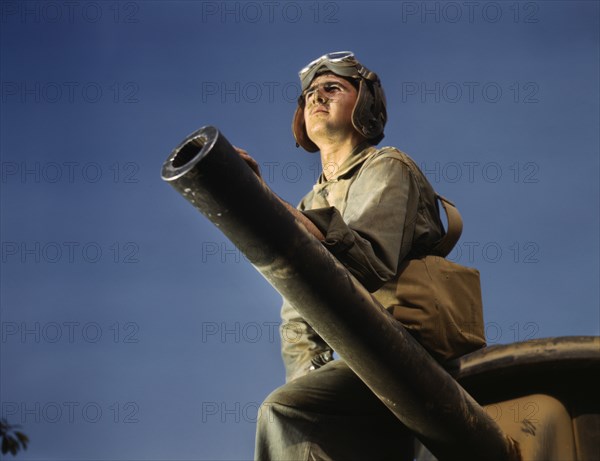 M-3 Tank Crewman, Fort Knox, Kentucky, USA, Alfred T. Palmer for Office of War Information, June 1942