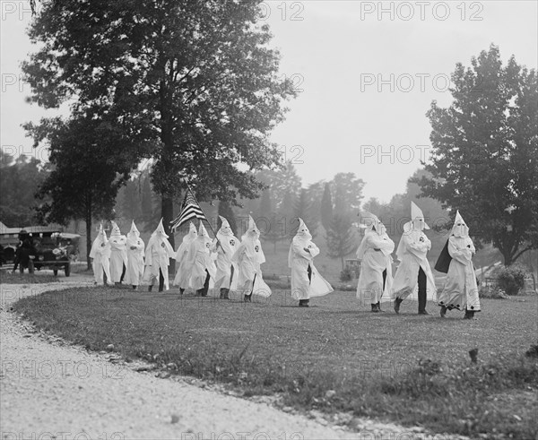 Ku Klux Klan Funeral, Washington DC, USA, National Photo Company, 1923