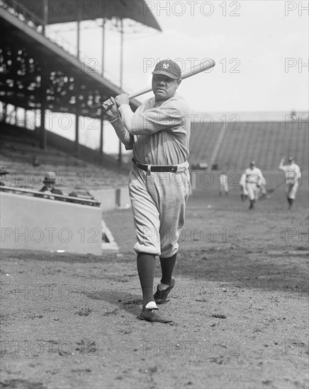 Babe Ruth, Major League Baseball Player, New York Yankees, Portrait, National Photo Company, 1924