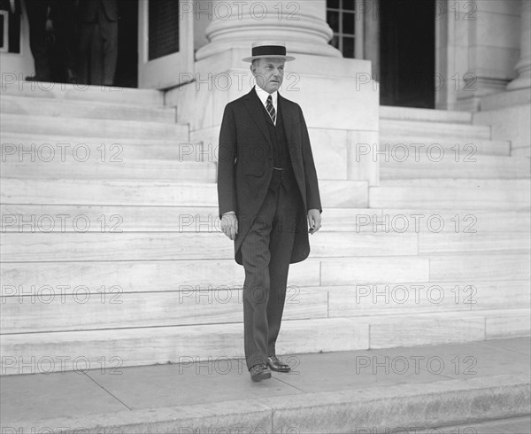 U.S President Calvin Coolidge, Portrait, Washington DC, USA, National Photo Company, August 1924