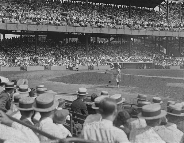 World Series Baseball Game, New York Giants versus Washington Senators, Griffith Stadium, Washington DC, USA, National Photo Company, October 1924