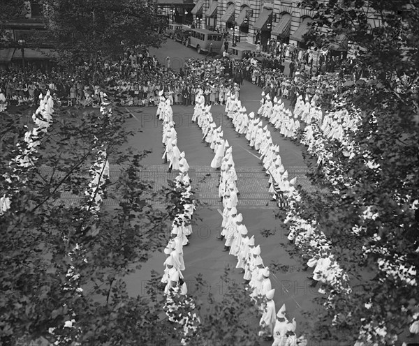 Ku Klux Klan Parade, Washington DC, USA, National Photo Company, August 1925