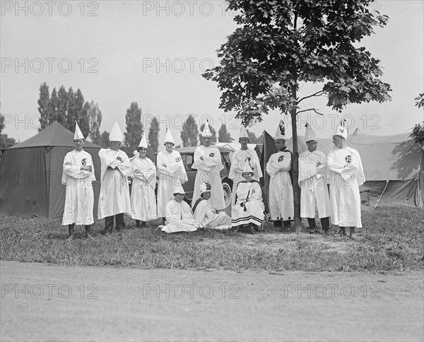 Ku Klux Klan at Tourist Camp, Washington DC, USA, National Photo Company, August 1925