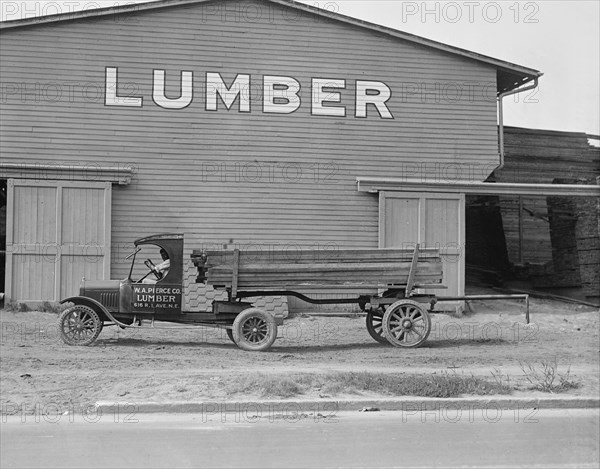 W.A. Pierce Lumber Company, Ford Truck in Foreground, Washington DC, USA, National Photo Company, August 1925