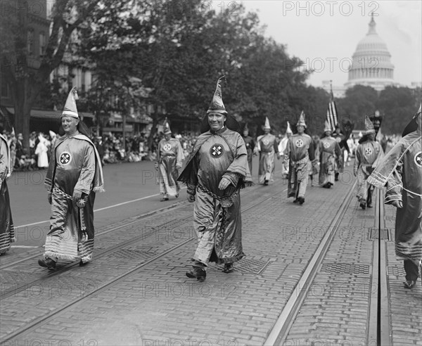 Ku Klux Klan Parade, Washington DC, USA, National Photo Company, September 1926