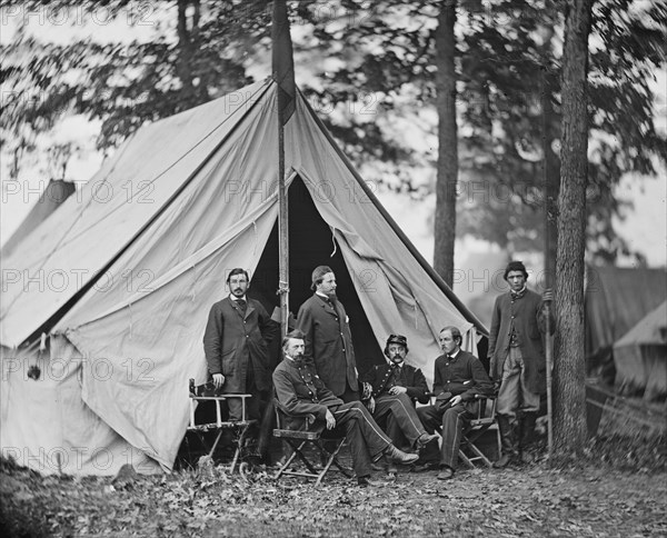 Dr. Jonathan Letterman, Medical Director of the Union Army of the Potomac, and Staff, Portrait, Warrenton, Virginia, USA, by Alexander Gardner, November 1862
