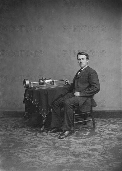 Thomas Edison, Portrait, Brady-Handy Collection, Portrait, circa 1875