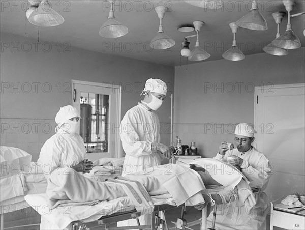 Surgeon Operating on Patient, National Photo Company, 1922