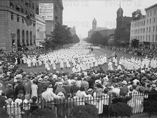 Ku Klux Klan Parade, Washington DC, USA, National Photo Company, August 1925