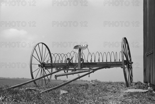 Hayrake on Farm near Greenhills Project, Cincinnati, Ohio, USA, Theodor Jung for U.S. Resettlement Administration, April 1936