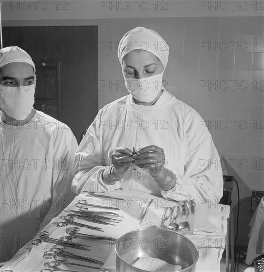 Nurse Threading Needle during Surgery, Fritz Henle for Office of War Information, November 1942