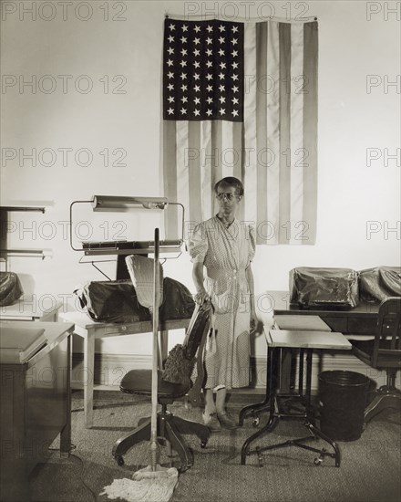 Government Charwoman, Washington DC, USA, Gordon Parks for Office of War Information, August 1942