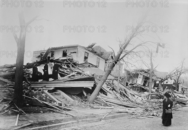 Tornado Destruction, Omaha, Nebraska, USA, Bain News Service, March 1913