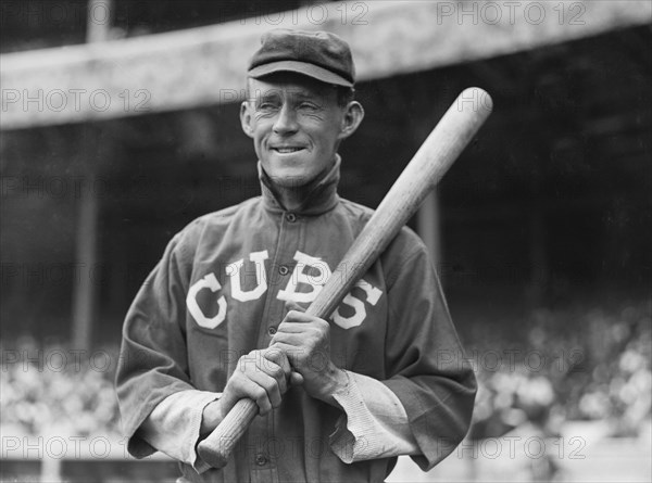 Johnny Evers, Major League Baseball Player, Chicago Cubs, USA, Portrait taken at Polo Grounds, New York City, New York, USA, Bain News Service, July 1913