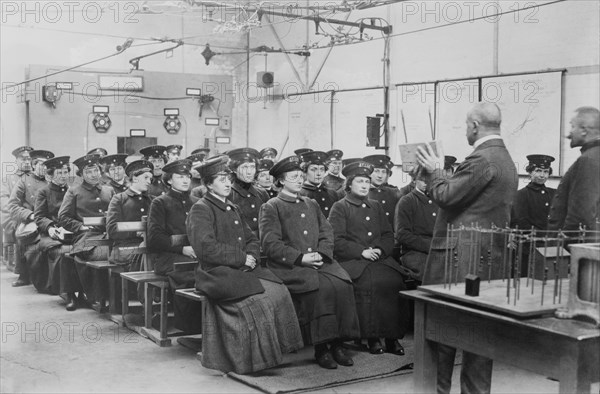 German Women Being Trained to Become Street Car Drivers during World War I, Berlin, Germany, Bain News Service, 1915