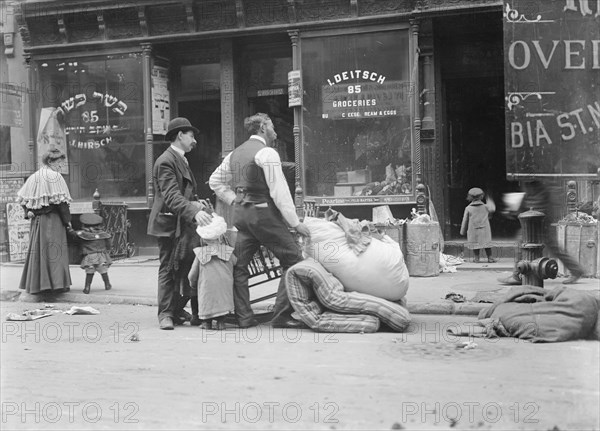 Family Being Evicted from Apartment, Lower East Side, New York City, New York, USA, Bain News Service, 1910