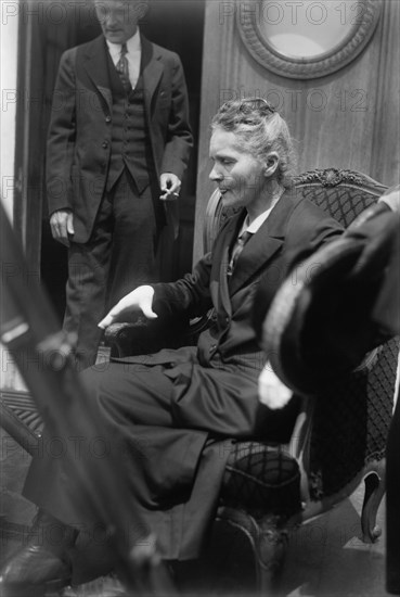 Marie Curie, Polish-Born French Physicist, Portrait during Trip to USA to Raise Funds for Radium Research, Bain News Service, 1921