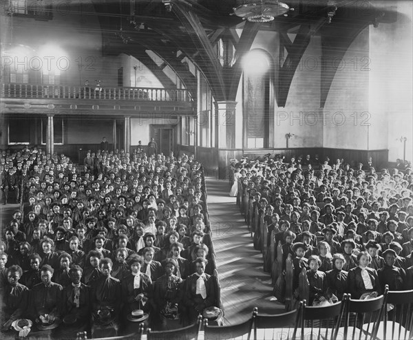 Female Students in Chapel, Tuskegee Institute, Tuskegee, Alabama, USA, by Frances Benjamin Johnson, 1902