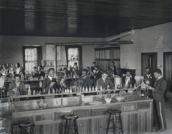 Students in Chemistry Class, Tuskegee Institute, Tuskegee, Alabama, USA, by Frances Benjamin Johnson, 1902