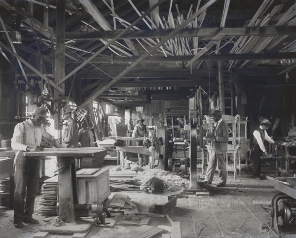 Roof Construction by Students at Tuskegee Institute, Tuskegee, Alabama, USA, by Frances Benjamin Johnson, 1902