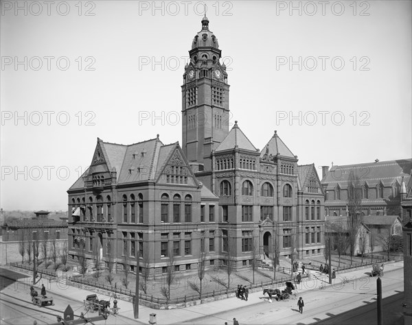 Jefferson County Court House, Birmingham, Alabama, USA, Detroit Publishing Company, 1906