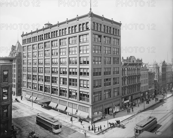 Ayres Building, Indianapolis, Indiana, USA, Detroit Publishing Company, 1910