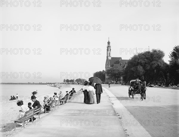 Lake Shore Drive, Jackson Park, Chicago, Illinois, USA, Detroit Publishing Company, 1907