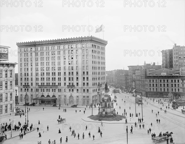 Campus Martius, Detroit, Michigan, USA, Detroit Publishing Company, 1909