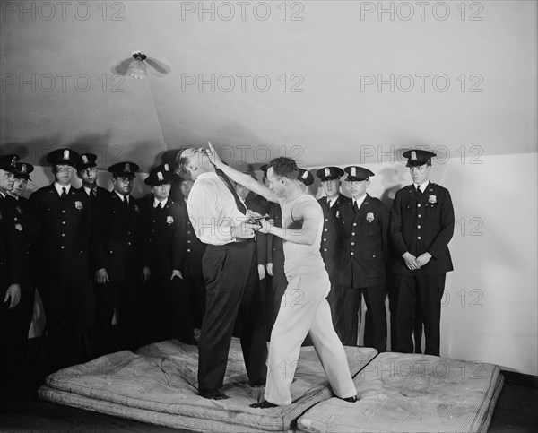 Group of Policemen Learning Self-Defense, Washington DC, USA, Harris & Ewing, January 1930