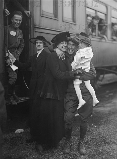 U.S Army Troops Saying Farewell Before Heading off to Military Training Camp, Harris & Ewing, 1917