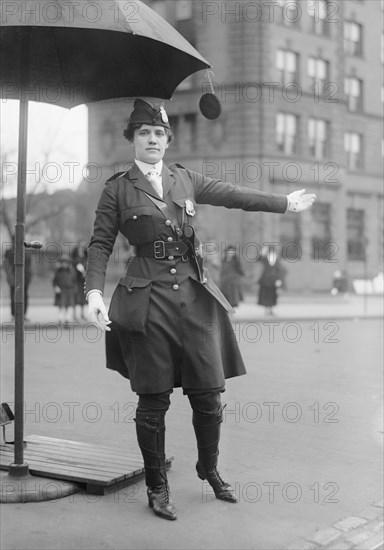 Leola N. King, First Female Traffic Cop, Washington DC, USA, Harris & Ewing, 1918