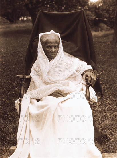 Harriet Tubman (1820-1913), American Abolitionist, Portrait in Rocking Chair at Home, Auburn, New York, USA, 1911