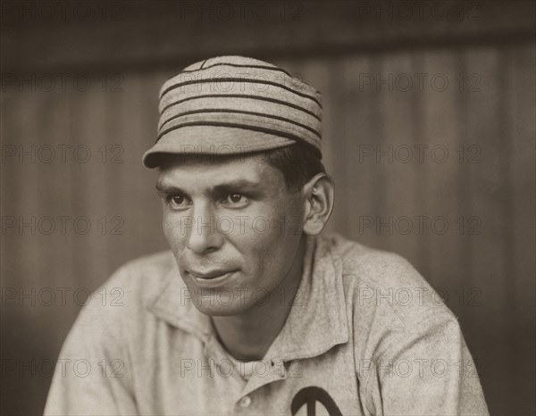 Chief Bender, Major League Baseball Player, Philadelphia Athletics, Head and Shoulders Portrait by Paul Thompson, 1911