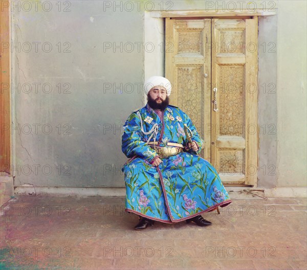 Mohammed Alim Khan, Emir of Bukhara, Portrait, Prokudin-Gorskii Collection, 1911